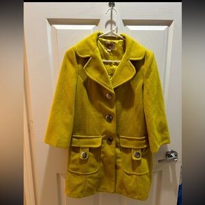 Vintage Forever 21 Mustard Yellow Pea Coat